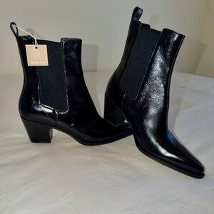 Dolce Vita Shiny Black Heeled Boots